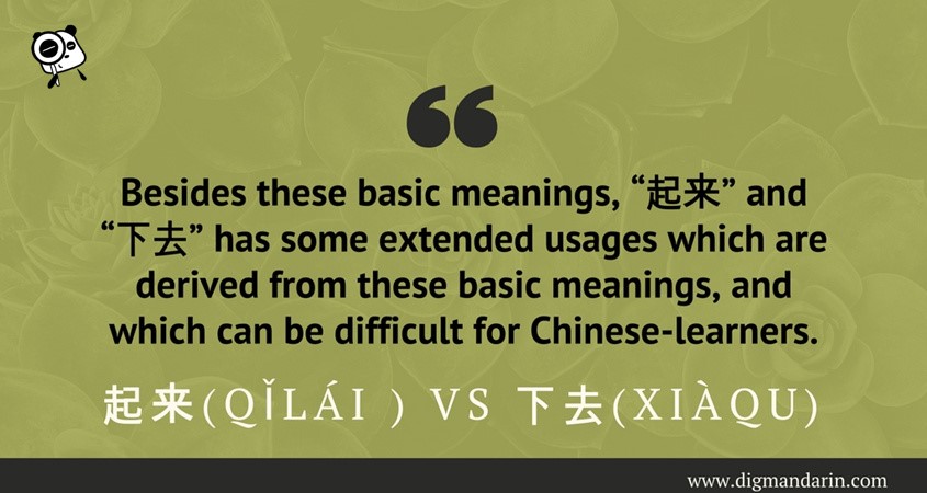 The Extended Usages of “起来”(qǐlái ) and “下去”(xiàqu)